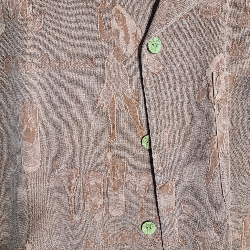Big Dogs Salmon Silk Resort Wear Shirt XL - Picture 3 of 7
